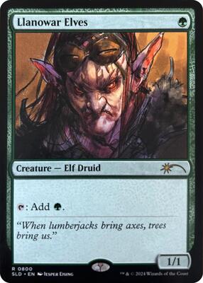 Llanowar Elves (0800) card from Secret Lair Drop Series