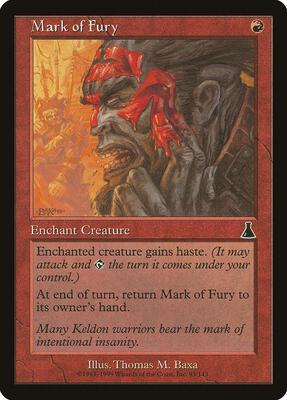 Mark of Fury card from Urza's Destiny
