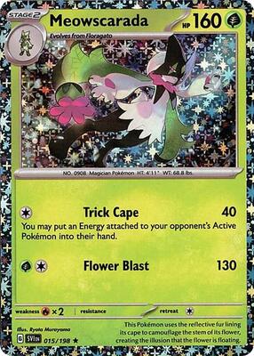 Meowscarada - 015/198 (Sparkle Holo) card from Miscellaneous Cards & Products
