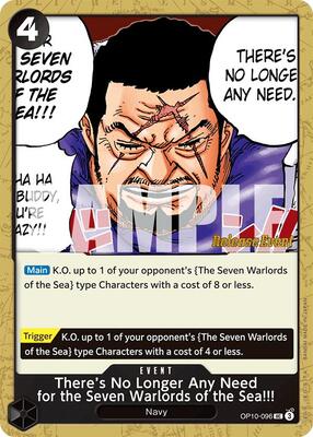 There's No Longer Any Need for the Seven Warlords of the Sea!!! card from Royal Blood Release Event Cards