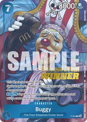Buggy (OP10 Release Event Winner) card from One Piece Promotion Cards