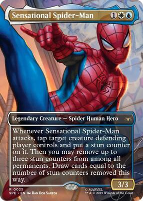 Sensational Spider-Man (Borderless) card from Marvel's Spider-Man: Eternal-Legal