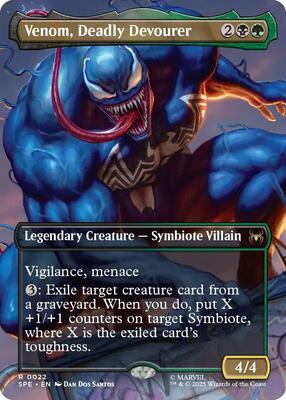 Venom, Deadly Devourer (Borderless) card from Marvel's Spider-Man: Eternal-Legal