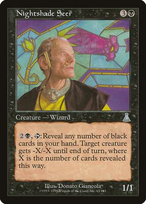 Nightshade Seer card from Urza's Destiny
