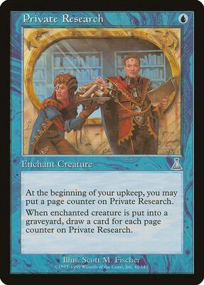 Private Research card from Urza's Destiny