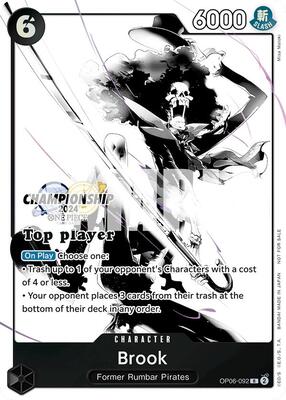 Brook (Championship 2024 Top Player Pack Vol. 2) card from One Piece Promotion Cards