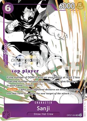 Sanji (Championship 2024 Top Player Pack Vol. 2) card from One Piece Promotion Cards