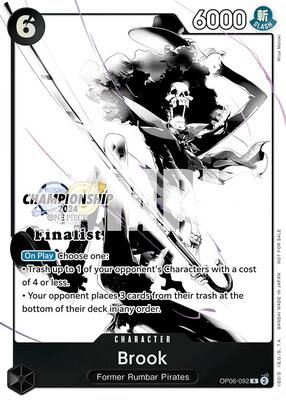 Brook (Championship 2024 Finalist Card Set Vol. 2) card from One Piece Promotion Cards