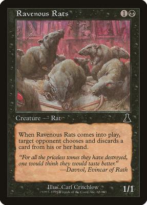 Ravenous Rats card from Urza's Destiny