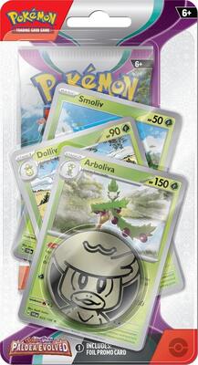 Paldea Evolved Premium Checklane Blister [Arboliva] card from SV02: Paldea Evolved