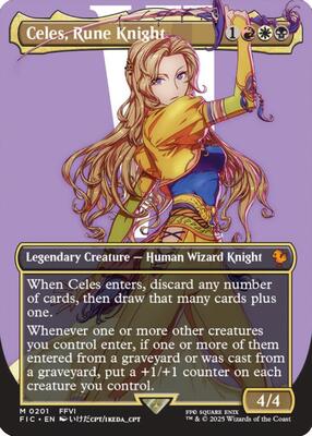 Celes, Rune Knight (Borderless) card from Commander: FINAL FANTASY