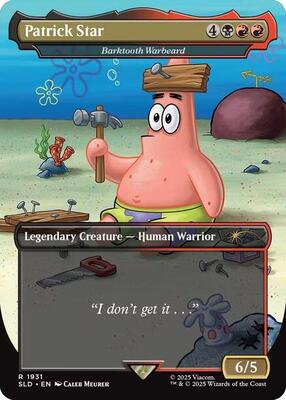 Patrick Star - Barktooth Warbeard card from Secret Lair Drop Series