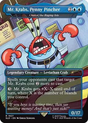 Mr. Krabs, Penny Pincher - Charix, the Raging Isle card from Secret Lair Drop Series