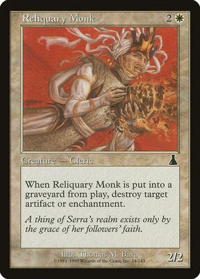 Reliquary Monk card from Urza's Destiny