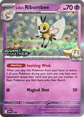 Lillie's Ribombee - 183 (Prerelease) card from SV: Scarlet & Violet Promo Cards