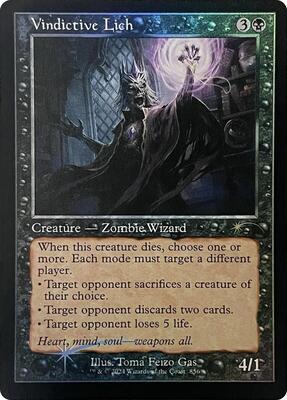 Vindictive Lich (Retro Frame) card from Secret Lair Drop Series