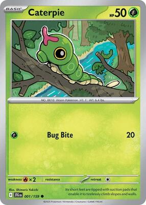 Caterpie card from SV09: Journey Together