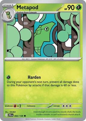 Metapod card from SV09: Journey Together