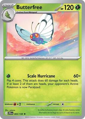 Butterfree card from SV09: Journey Together
