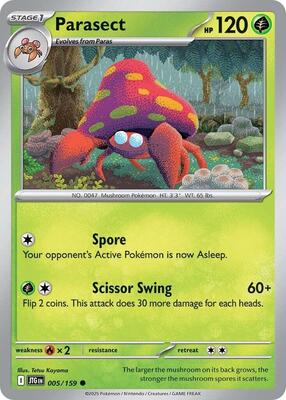 Parasect card from SV09: Journey Together