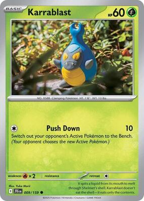 Karrablast card from SV09: Journey Together