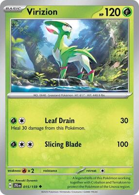 Virizion card from SV09: Journey Together