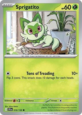 Sprigatito card from SV09: Journey Together