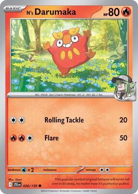 N's Darumaka card from SV09: Journey Together