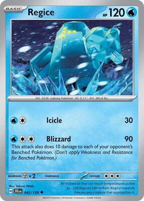Regice card from SV09: Journey Together
