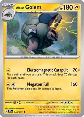 Alolan Golem card from SV09: Journey Together