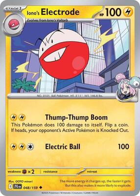 Iono's Electrode card from SV09: Journey Together