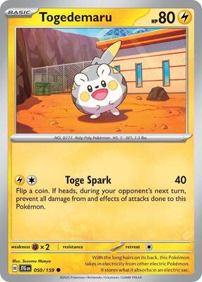 Togedemaru card from SV09: Journey Together