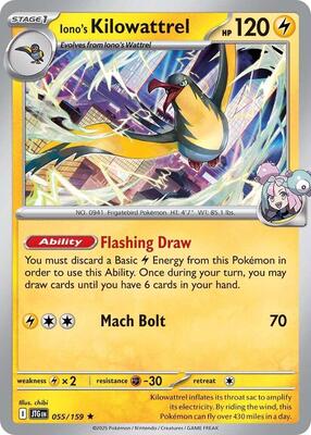 Iono's Kilowattrel - 055/159 card from SV09: Journey Together