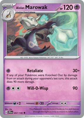 Alolan Marowak card from SV09: Journey Together