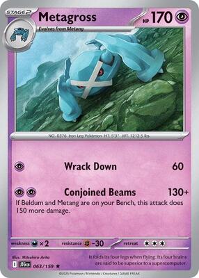 Metagross card from SV09: Journey Together