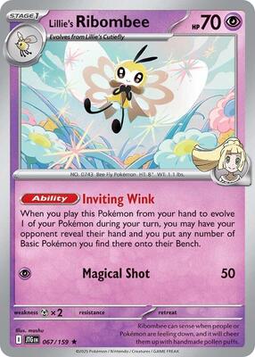 Lillie's Ribombee - 067/159 card from SV09: Journey Together