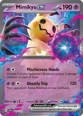 Mimikyu ex card from SV09: Journey Together