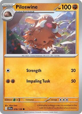 Piloswine card from SV09: Journey Together