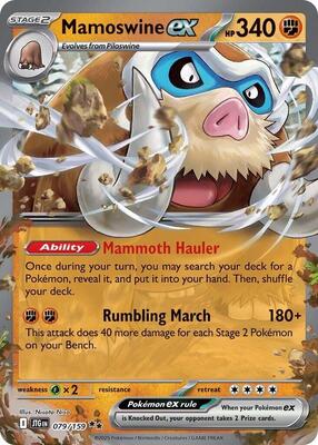 Mamoswine ex - 079/159 card from SV09: Journey Together