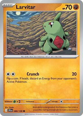 Larvitar card from SV09: Journey Together