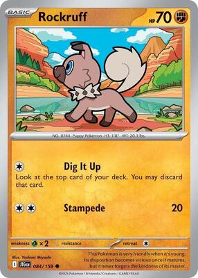 Rockruff card from SV09: Journey Together