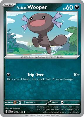 Paldean Wooper card from SV09: Journey Together