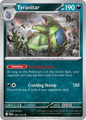 Tyranitar card from SV09: Journey Together