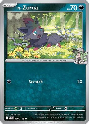 N's Zorua card from SV09: Journey Together