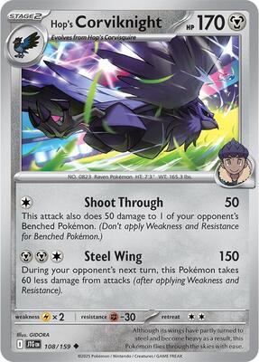 Hop's Corviknight card from SV09: Journey Together