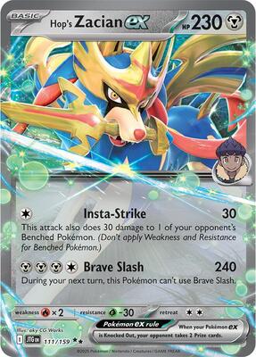 Hop's Zacian ex - 111/159 card from SV09: Journey Together