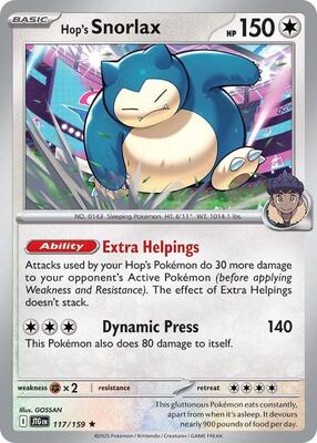 Hop's Snorlax card from SV09: Journey Together