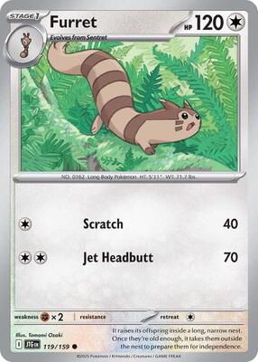 Furret - 119/159 card from SV09: Journey Together