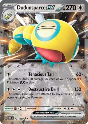 Dudunsparce ex - 121/159 card from SV09: Journey Together