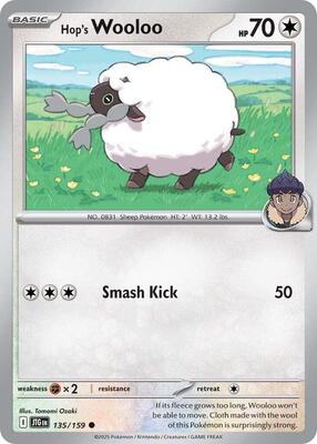 Hop's Wooloo - 135/159 card from SV09: Journey Together